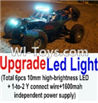Wltoys 10428 Parts-79-04 Upgrade LED light unit(Total 6pcs Light and 1pcs 1-TO-2 Y-shape connect wire & 1600MAH Independent power supply) For Wltoys K949 RC Car Parts,High speed 1:10 Scale 4wd Car Part