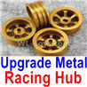 Wltoys K999 Upgrade Metal Racing Hub(4pcs)(Can only match the Racing Tire lether)-Yellow