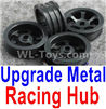Wltoys K999 Upgrade Metal Racing Hub(4pcs)(Can only match the Racing Tire lether)-Black
