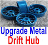 Wltoys K999 Upgrade Metal Drift Hub(4pcs)(Can only match the Drift Tire lether)-Blue