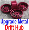 Wltoys K999 Upgrade Metal Drift Hub(4pcs)(Can only match the Drift Tire lether)-Purple