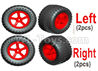 Wltoys L209 Spare Parts-22-01 1549 Left and Right Wheel unit(4 Set,2 left+2 Right)-Red,Wltoys L209 Rc Car Spare Parts Replacement Accessories,1:10 L209 RC Racing Car Trcuk parts