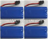 Wltoys L219 Spare Parts-01-03 0449 Official 6.4V 700mah Battery(4pcs),Wltoys L219 Rc Car Spare Parts Replacement Accessories,1:10 L219 RC Racing Car Trcuk parts