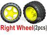 Wltoys L229 Spare Parts-11-03 1566 Right Wheel unit(2 set)-Yellow,Wltoys L229 Rc Car Spare Parts Replacement Accessories,1:10 L229 RC Racing Car Trcuk parts
