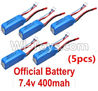 Wltoys P929 Battery,WLtoys 7.4V 400mAh(5pcs) For WLtoys P929 1:28 rc Drift Car Parts P929 RC desert Off Road Buggy parts