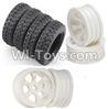 Wltoys P929 Rally tire-4pcs-(27.5X8.5mm) & Wheel hub(4pcs) For WLtoys P929 1:28 rc Drift Car Parts P929 RC desert Off Road Buggy parts