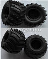 Wltoys P949 Front and Rear Wheel unit(Total 4pcs),Wltoys P949 RC Tractor Car Spare Parts Replacement Accessories,1:10 Scale 4wd P949 RC Tractor Truck parts,RC Tractor Racing car Parts