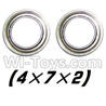 Foxx S911 Bearing-4x7x2mm-2pcs Parts-WJ08 Foxx S911 Bearing-4x7x2mm-2pcs Parts-WJ08