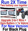 Foxx S911 Battery-Upgrade 2-to-1 wire and Velcro & 2pcs Battery-Two battery can use together,Run 2x Time than usual,Can be usde for Ner version JYRC Foxx S911 S911 RC Monster Truck