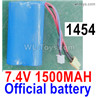 Wltoys 16800 RC Battery Packs, 1454. Lithium Iron battery,7.4v 1500mah 15C Battery with XT30 Plug.