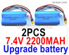 Wltoys 16800 2pcs Upgrade 2200mah Battery Packs, 1454