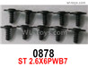 Wltoys 16800 0878 Screws. ST 2.6x6PWB7. Total 10pcs. Round head machine screw with Media Cap.