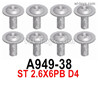 Wltoys 16800 A949-38 Screws. ST2.3x5PB. Total 8pcs. Cross Round head machine screws.