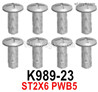 Wltoys 16800 K989-23 Screws. ST2x6PWB5. Total 8pcs. Cross Round head machine screws.