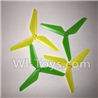 SYMA X5S X5SW X5SC Parts-09 Upgrade Tripod Rotor blades,Tripod Propellers(4pcs)-(Yellow & Green color) For SYMA X5S X5SC X5SC Quadcopter UFO parts