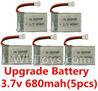 SYMA X5S X5SW X5SC Parts-25 Upgrade 3.7v 680mah battery(5pcs) For SYMA X5S X5SC X5SC Quadcopter UFO parts