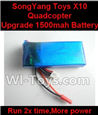SongYang Toys X10 Parts-23 Upgrade 7.4v 1500mah Battery 20C for SongYang X10 Quadcopter For the SY X10 UFO X-10 RC Quadcopter SongYang Toys X10 Parts-23 Upgrade 7.4v 1500mah Battery 20C for SongYang X10 Quadcopter For the SY X10 UFO X-10 RC Quadcopter