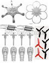 SongYang toys X15 Parts-02 Upper and Bottom shell cover & Main rotor blades(6pcs) & Motor seat(4pcs) & Main gear(4pcs) & Main motor(4pcs) For the SY X15 UFO X-15 RC Quadcopter