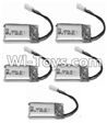 SongYang toys X16 Parts-15 Official 3.7v 300mah battery(5pcs) For the SY X16 UFO X-16 RC Quadcopter