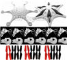 SongYang toy X17 Parts-02 Upper and Bottom canopy & Propellers(18pcs) & Upper motor cover(6pcs) & Rotating and Reversing-rotating Motor Assembly(6pcs) For the SY X17 UFO X-17 RC Quadcopter