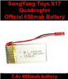 SongYang toy X17 Parts-21 Official 7.4v 650mah battery For the SY X17 UFO X-17 RC Quadcopter SongYang toy X17 Parts-21 Official 7.4v 650mah battery For the SY X17 UFO X-17 RC Quadcopter