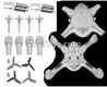 SongYang toys X19 Parts-02 Upper and bottom shell cover,Canopy & Main gear(4pcs) & Motor cover(4pcs) & Main blades(4pcs) & Main motor(4pcs) For the SY X19 UFO X-19 RC Quadcopter