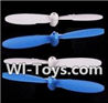 SongYang Toys X23 Spare Parts-09 Propellers,Main rotor blades(4pcs)-2X Blue,2X White,SongYang Toys X23 RC Drone Quadcopter Spare Parts,SY X23 RC Drone Replacement Accessories