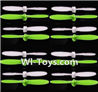 SongYang Toys X23 Spare Parts-13 Propellers,Main rotor blades(16pcs)-8X Green,8X White,SongYang Toys X23 RC Drone Quadcopter Spare Parts,SY X23 RC Drone Replacement Accessories