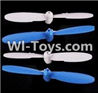 SongYang Toys X24 Spare Parts-07 Propellers,Main rotor blades(4pcs)-2X Blue,2X White,SY X24 RC Quadcopter Spare parts Accessories,SongYang Toys X24 RC Drone Replacement Parts