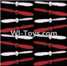 SongYang Toys X24 Spare Parts-09 Propellers,Main rotor blades(16pcs)-8X Red,8X White,SY X24 RC Quadcopter Spare parts Accessories,SongYang Toys X24 RC Drone Replacement Parts