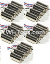 SongYang Toys X24 Spare Parts-12 Rotating Motor with red and blue wire(10pcs-CW) & Reversing-rotating Motor with black and white wire(10pcs-CCW),SY X24 RC Quadcopter Spare parts Accessories,SongYang Toys X24 RC Drone Replacement Parts
