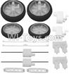 SongYang toys X25 Parts-06 The front and Rear wheel(4pcs) & Steering rod for the Front and Rear wheel(4pcs) & Safety Deposit parts(4pcs) & fixed parts(2pcs) For the SY X25 UFO X-25 RC Quadcopter
