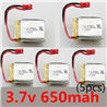 SongYang toys X25 Parts-33 Official 3.7V 650mah battery(5pcs) For the SY X25 UFO X-25 RC Quadcopter