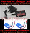 SongYang toys X6 Parts-23 Upgrade New version charger and balance charger-Can charge two battery at the same time & 2pcs Upgrade 1000mah Battery