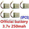 Subotech S660 Spare Parts-19 Official 3.7v 250mah battery(5pcs),Subotech S660 RC Quadcopter Spare Parts Accessories,Subotech S660 RC  Drone Replacement Parts