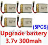 Subotech S660 Spare Parts-20 Upgrade 3.7v 300mah battery for the DFD F180C F180D Quadcopter(5pcs),Subotech S660 RC Quadcopter Spare Parts Accessories,Subotech S660 RC  Drone Replacement Parts