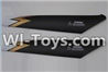 Subotech S902 Spare parts-06 Upper main blades(2pcs-Golden&Black) Spare Parts Replacement Accessories For Subotech S902 RC Helicopter,Huge RC Helicopter