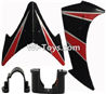 Subotech S909 Spare Parts-37 Horizontal and Verticall wing with fixtures-Red,Subotech S909 RC helicopter Replacement Parts Accessories
