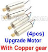 JJRC H5 H5C Parts-39 Upgrade Reversing-rotating Motor with Black and white wire(2pcs) & rotating Motor with red and Blue wire(2pcs)-All with copper gear For JJRC H5C Quadcopter parts,H5C Drone Parts