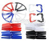 JJRC H5 H5C Parts-56 Outer protect frame(8pcs) & Tripod(8pcs) & Propellers(16pcs)-(Each Black,Red,White,Blue color) For JJRC H5C Quadcopter parts,H5C Drone Parts