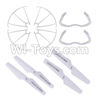 JJRC H5 H5C Parts-57 Outer protect frame & Tripod(2pcs) & Propellers(4pcs)-All white color For JJRC H5C Quadcopter parts,H5C Drone Parts