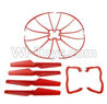 JJRC H5 H5C Parts-58 Outer protect frame & Tripod(2pcs) & Propellers(4pcs)-All Red color For JJRC H5C Quadcopter parts,H5C Drone Parts
