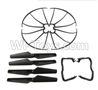 JJRC H5 H5C Parts-59 Outer protect frame & Tripod(2pcs) & Propellers(4pcs)-All Black color For JJRC H5C Quadcopter parts,H5C Drone Parts