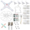 SYMA-X5C 61 Whole parts unit(Fuselage,Propellers(16pcs),Light wire(2pcs),Main motor(4pcs),Outer protect frame(4pcs),battery(2pcs),motor gear(8pcs),Light cover(4pcs),Tripod(2pcs))& Motor seat unit(4pcs) For JJRC H5C Quadcopter parts,H5C Drone Parts