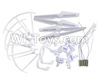 JJRC H5 H5C Parts-64 Outer protect frame(4pcs),Propellers(4pcs),Tripod(2pcs),Motor unit(4pcs),Main motor(4pcs)-White For JJRC H5C Quadcopter parts,H5C Drone Parts