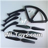 SYMA X8 X8C Parts-53 Landing skid(4pcs) & Protect frame(4pcs) & Propellers(4pcs)-Black For SYMA X8 X8C RC Quadcopter parts,FPV Camera UFO