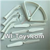 SYMA X8 X8C Parts-54 Landing skid(4pcs) & Protect frame(4pcs) & Propellers(4pcs)-White For SYMA X8 X8C RC Quadcopter parts,FPV Camera UFO