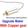 Holy Stone U818A Parts-17 Reversing-rotating Motor with Black and white wire(1pcs)-With Copper gear,Holy Stone U818A Quadcopter parts,U818A rc Drone spare parts