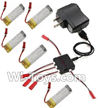 Holy Stone U818A Parts-29 5pcs 780mah Battery & Upgrade 1-to-5 charger with balance charger & USB-to-Socket Conversion plug & Conversion wire(5pcs),Holy Stone U818A Quadcopter parts,U818A rc Drone spare parts