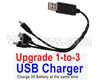 Visuo XS809HW XS809W Parts-Upgrade 1-to-3 USB Charger(Charge 3 Battery at the same time )